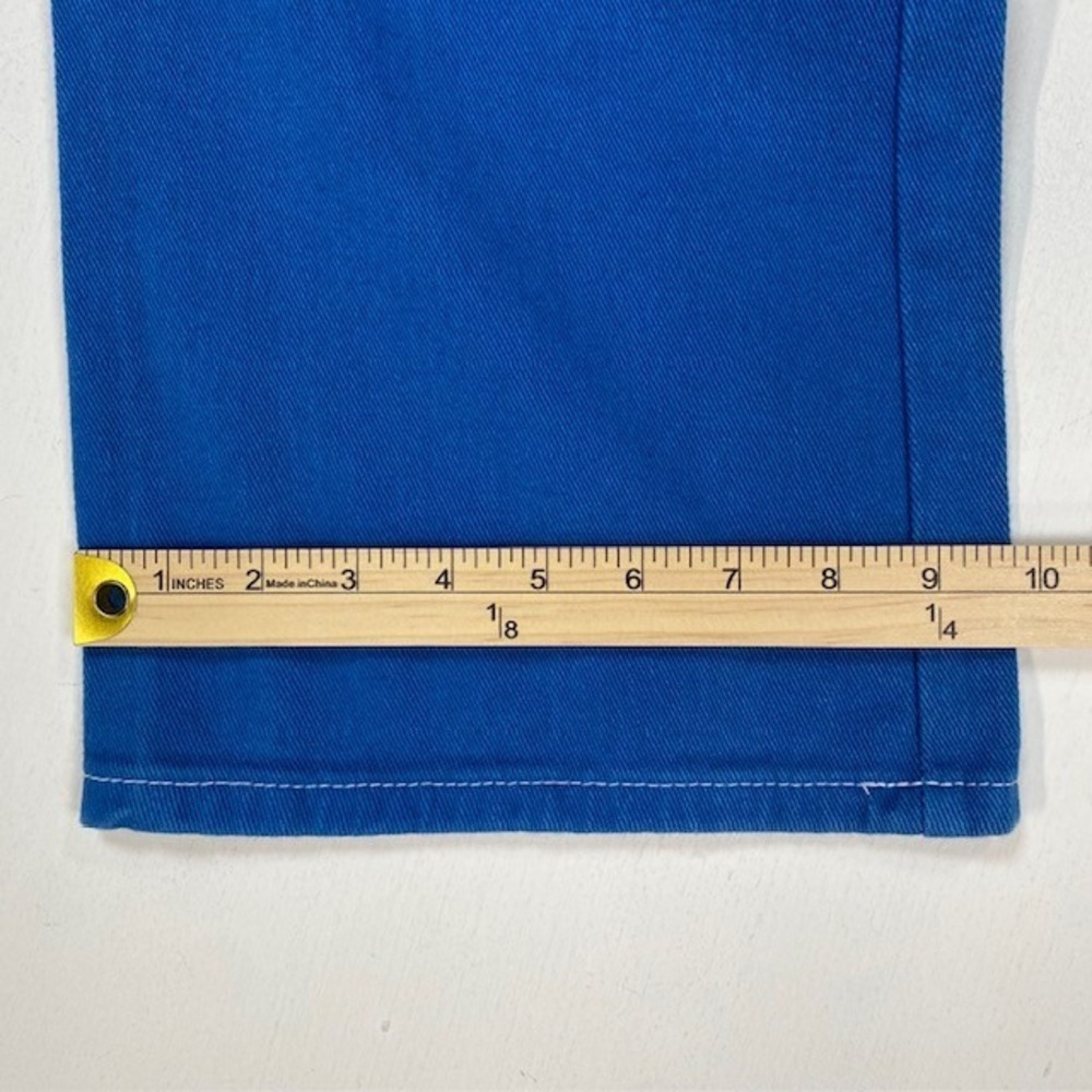 Lioness‎ Miami Vice Pants Blue High Rise Wide Leg Cargo Contrast Stitch XS NEW - Picture 7 of 9